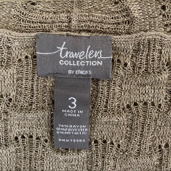 Travelers Collection by Chicos Sparkle Cardigan - Picture 4 of 6